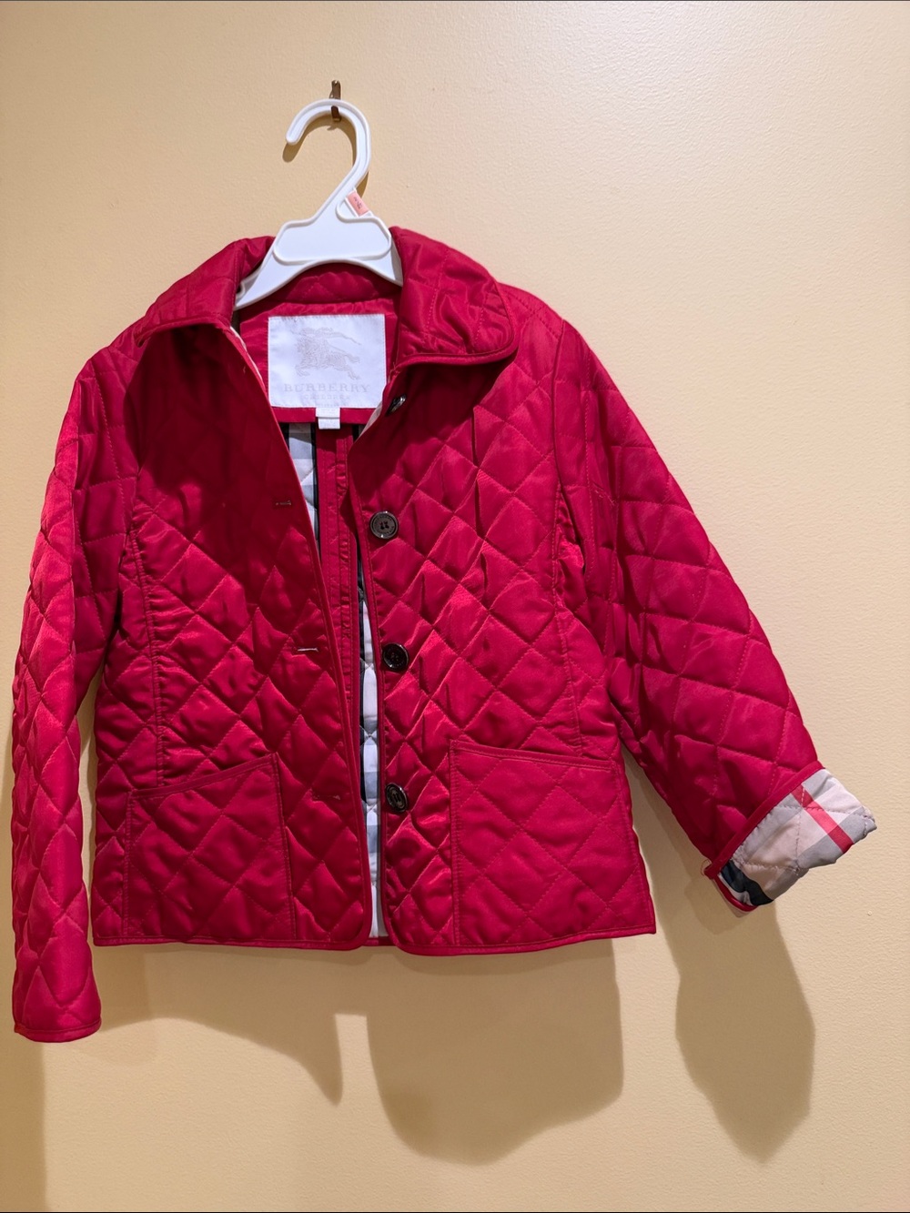 Burberry Quilted Pink-Red Puffer Jacket